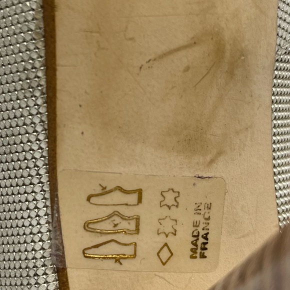 France Mode champagne Metallic Leather pumps with strap EU38.5 - Picture 12 of 13